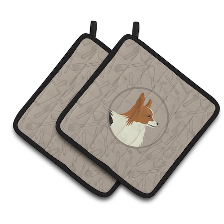 Carolines Treasures Papillon In the Kitchen Pair of Pot Holders CK2200PTHD